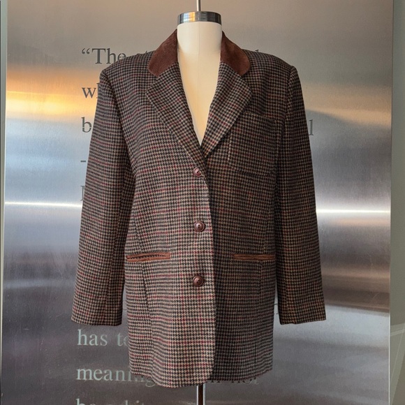 🆕 Express Houndstooth Blazer - Picture 1 of 12